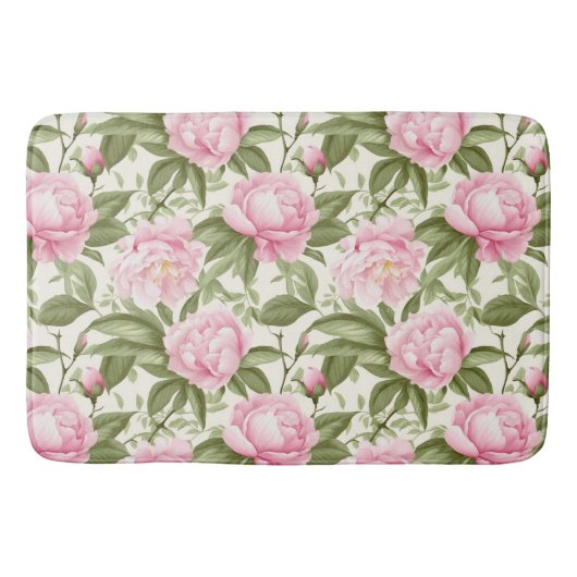 Tapis De Bain Pivoines roses (Devant)