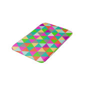 Tapis De Bain PixDezines géométrique/néon/magenta (Angle)
