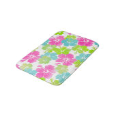 Tapis De Bain PixDezines rétro hibiscus (Angle)