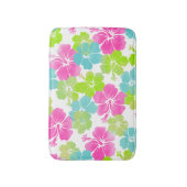 Tapis De Bain PixDezines rétro hibiscus (Devant (Vertical))