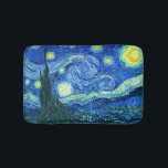 Tapis De Bain PixDezines van gogh étoile nuit/st. rémy<br><div class="desc">Le célèbre tableau de Van Gogh, "La nuit étoilée". Peint lors de son séjour à l'asile de Saint Rémy dans les années 1880, van Gogh dépeignait les collines ondulantes et les cyprès qu'il voyait depuis sa fenêtre. numériquement amélioré par PixDezines. Copyright © 2008-2016 PixDezines.com™ et PixDezines™ sur zazzle.com. Tous droits...</div>