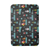 Tapis De Bain Pixellit Joyeux Motif de Noël - Design rétro (Devant (Vertical))