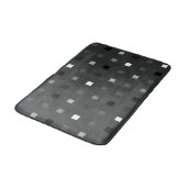 Tapis De Bain Pixels Joués Vérifier le Motif noir gris (Angle)