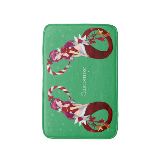 Tapis De Bain Pixie de Noël Mermaid Thunder_Cove (Devant (Vertical))