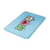 Tapis De Bain Pizza d'amour de paix (Angle)