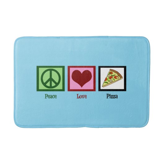 Tapis De Bain Pizza d'amour de paix (Devant)
