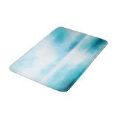 Tapis De Bain Plage Abstraite bleu turquoise (Angle)