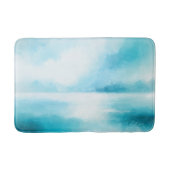 Tapis De Bain Plage Abstraite bleu turquoise (Devant)