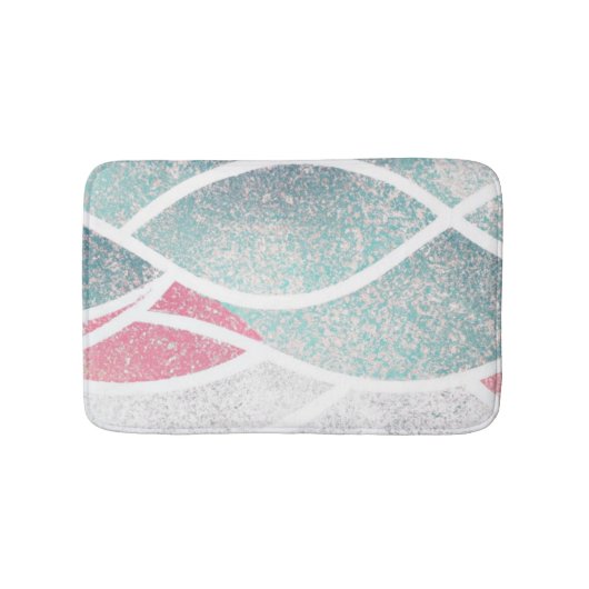 Tapis De Bain Plage/côte vagues abstraites (Devant)