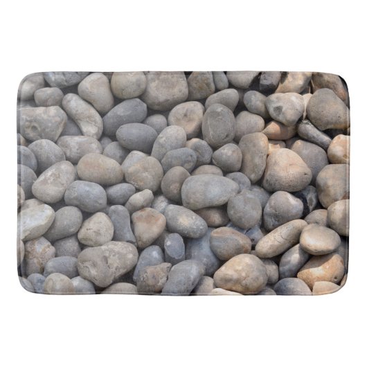 Tapis De Bain Plage Côtière Plage Lover Pebbles Textes (Devant)