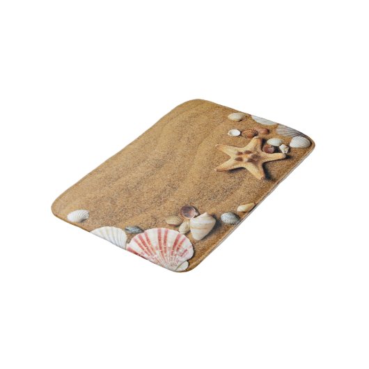 Tapis De Bain Plage côtière Starfish and Seashells (Angle)