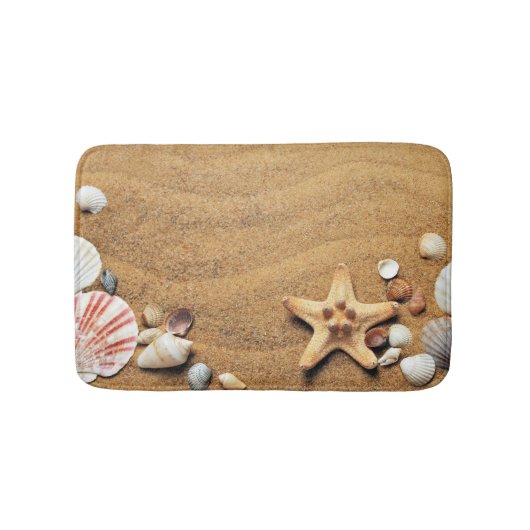 Tapis De Bain Plage côtière Starfish and Seashells (Devant)
