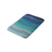 Tapis De Bain Plage Côtière Vagues salées sur Noir (Angle)