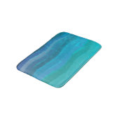 Tapis De Bain Plage Côtière Vagues Salées Sur Turquoise (Angle)