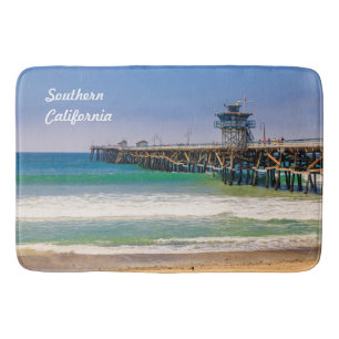 Tapis De Bain Plage de Californie du Sud et jetée à San Clemente