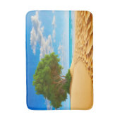 Tapis De Bain Plage de sable de l'île tropicale déserte (Devant (Vertical))