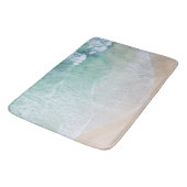 Tapis De Bain Plage de sable et de plage de dentelle verte et bl (Angle)