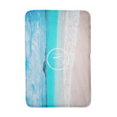 Tapis De Bain Plage de sable turquoise de l'océan photo monogram (Devant (Vertical))