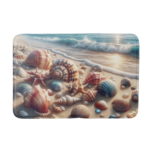 Tapis De Bain Plage de Seashell Ocean (Devant)
