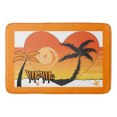 Tapis De Bain Plage de soleil Mat Orange (Devant)