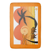 Tapis De Bain Plage de soleil Mat Orange (devant Vertical)