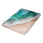 Tapis De Bain Plage d'eau de mer sable tropical été (Angle)