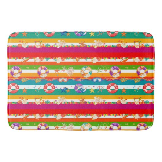 Tapis De Bain Plage d'été animée Design à thème (Devant)