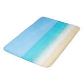 Tapis De Bain Plage d'été bleue (Angle)