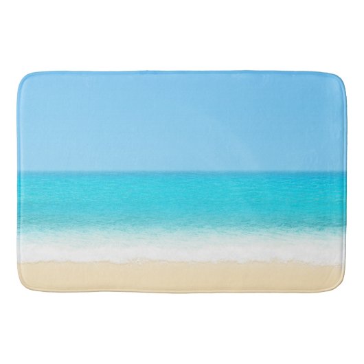 Tapis De Bain Plage d'été bleue (Devant)