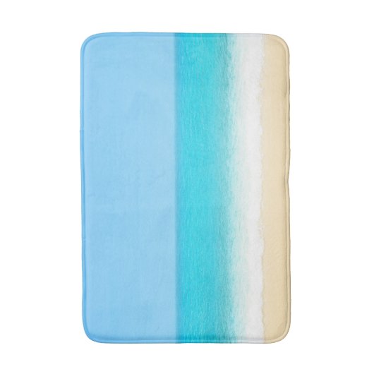 Tapis De Bain Plage d'été bleue (Devant (Vertical))