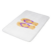 Tapis De Bain Plage d'été violet orange Flip Flops Bain Mat (Angle)