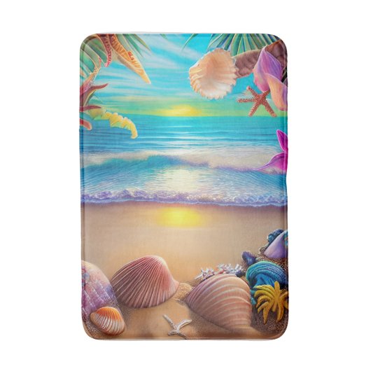 Tapis De Bain Plage d'imaginaire mystique coucher de soleil avec (Devant (Vertical))