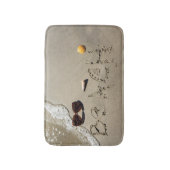 Tapis De Bain Plage écrite dans le sable (Devant (Vertical))