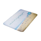 Tapis De Bain Plage Est Mon Joyeux Lieu Script Ocean Coastal Pho (Angle)