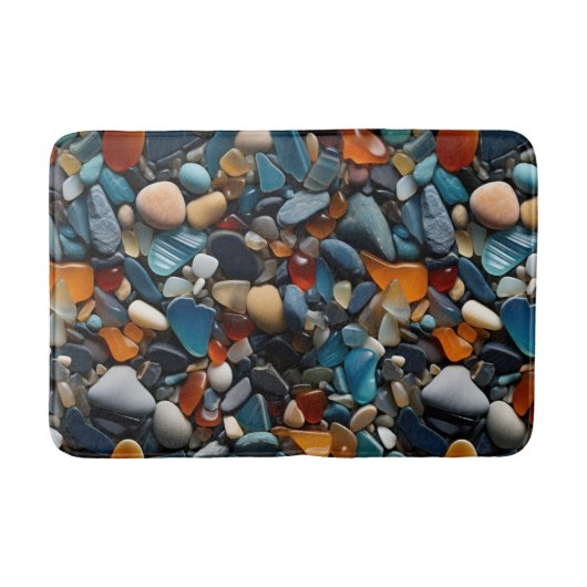 Tapis De Bain Plage Galets Bain Mat (Devant)