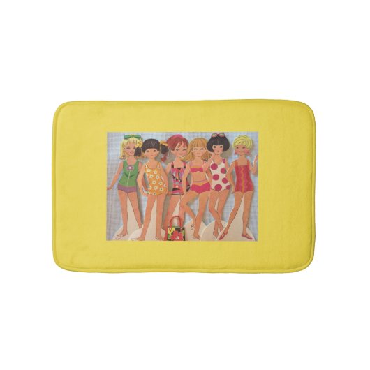 Tapis De Bain Plage Papier Poupée de bain Mat (Devant)