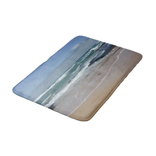 Tapis De Bain Plage Seashore Mémoire Mousse Mat Bain (Angle)
