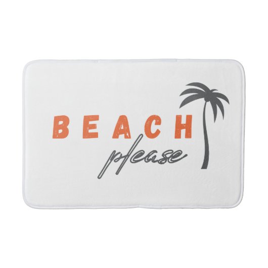 Tapis De Bain plage s'il vous plaît. palmier. Bath Mat moderne (Devant)