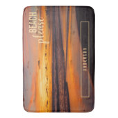Tapis De Bain Plage tropicale Coucher de soleil orange jaune (devant Vertical)