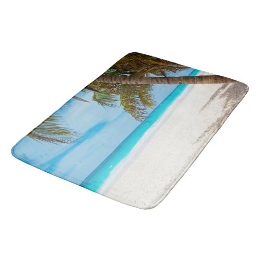 Tapis De Bain Plage tropicale, Sable, Océan, Palm Tree Fun Summe (Angle)
