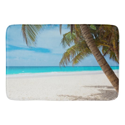 Tapis De Bain Plage tropicale, Sable, Océan, Palm Tree Fun Summe (Devant)