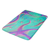 Tapis De Bain Plage turquoise et violette de Starfish (Angle)