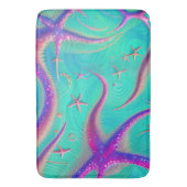 Tapis De Bain Plage turquoise et violette de Starfish (devant Vertical)