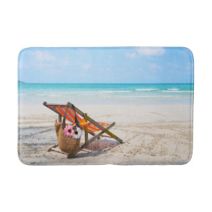 Tapis De Bain Plages tropicales Chaise de plage sur sable