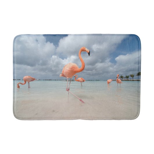 Tapis De Bain Plages tropicales | Flamants roses Beach, Aruba (Devant)