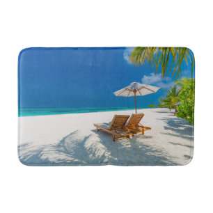 Tapis De Bain Plages tropicales   Plage de chaises longues Bora 