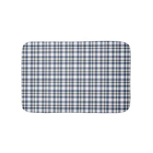 Tapis De Bain Plaid blanc bleu 1 (Devant)