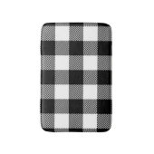 Tapis De Bain Plaid blanc noir de Buffalo avec le sergé (Devant (Vertical))