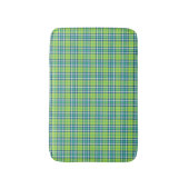 Tapis De Bain Plaid blanc, turquoise et vert citron vert (Devant (Vertical))
