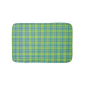 Tapis De Bain Plaid blanc, turquoise et vert citron vert (Devant)